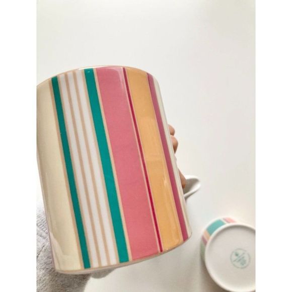 3 Piece ROYAL DOULTON Carnival T.C.1299 Striped Mug Sugar Bowl Creamer Set - Picture 8 of 16